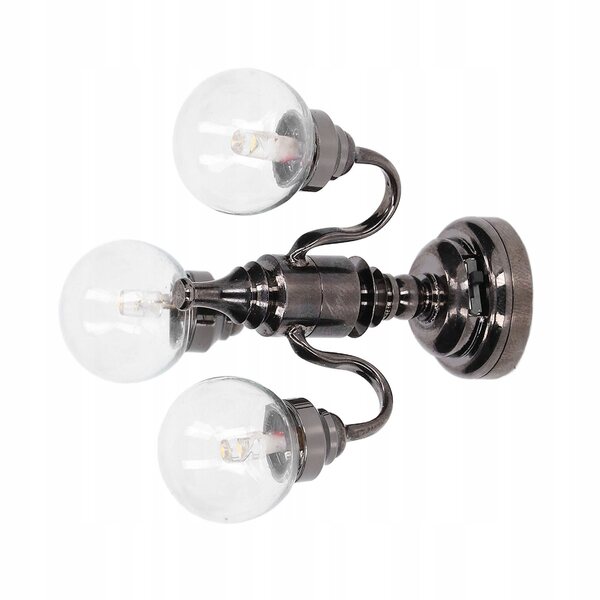 Mini Lampadario Retro 1:12 per Casa delle Bambole con Luci LED