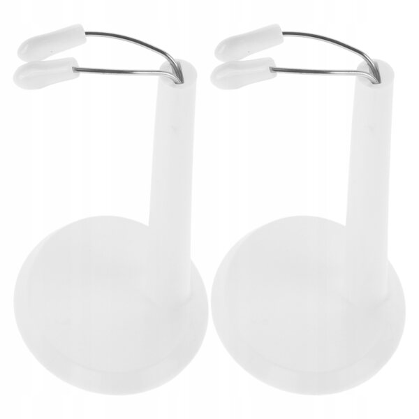 Set 2 supporti bianchi per bambole, base stabile in plastica versatile
