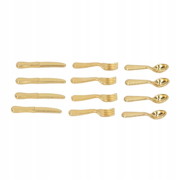 Set 5 Pacchi Miniature Posate 1/12 per Casa delle Bambole - Nozze, Forchette, Cucchiai