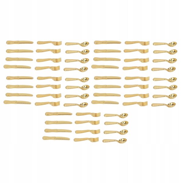 Set 5 Pacchi Miniature Posate 1/12 per Casa delle Bambole - Nozze, Forchette, Cucchiai