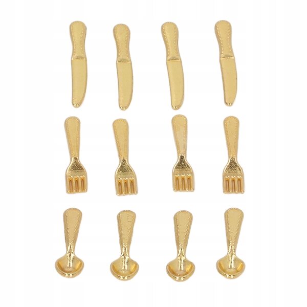 Set 5 Pacchi Miniature Posate 1/12 per Casa delle Bambole - Nozze, Forchette, Cucchiai