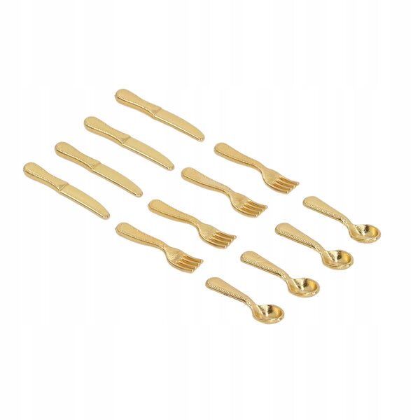 Set 5 Pacchi Miniature Posate 1/12 per Casa delle Bambole - Nozze, Forchette, Cucchiai