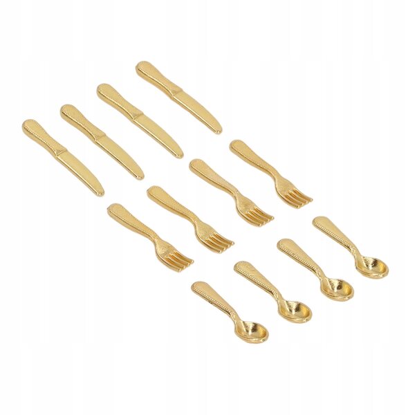 Set 5 Pacchi Miniature Posate 1/12 per Casa delle Bambole - Nozze, Forchette, Cucchiai