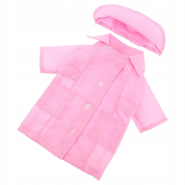 Komplettes Krankenschwester-Kleidungsset für 18-Zoll-Puppen mit rosa Accessoires