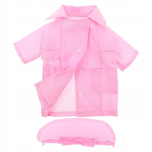 Komplettes Krankenschwester-Kleidungsset für 18-Zoll-Puppen mit rosa Accessoires