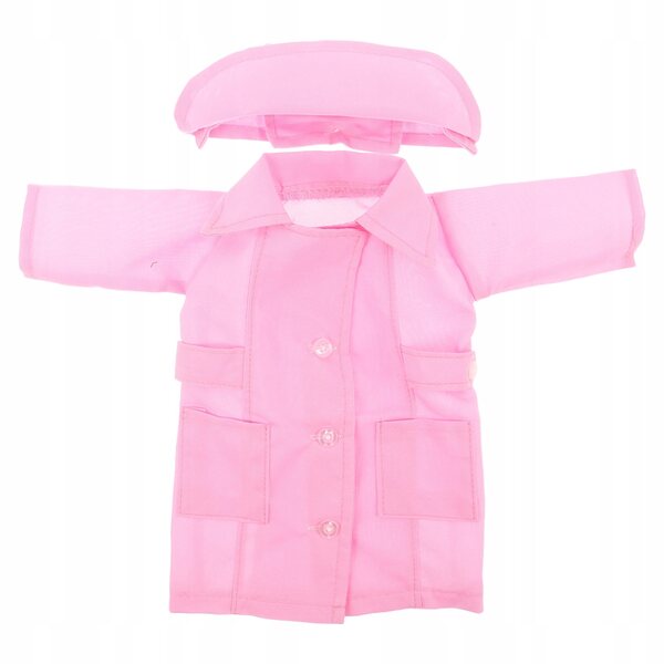 Komplettes Krankenschwester-Kleidungsset für 18-Zoll-Puppen mit rosa Accessoires
