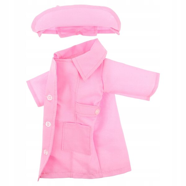 Komplettes Krankenschwester-Kleidungsset für 18-Zoll-Puppen mit rosa Accessoires