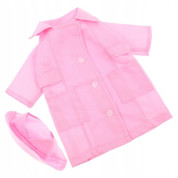 Komplettes Krankenschwester-Kleidungsset für 18-Zoll-Puppen mit rosa Accessoires
