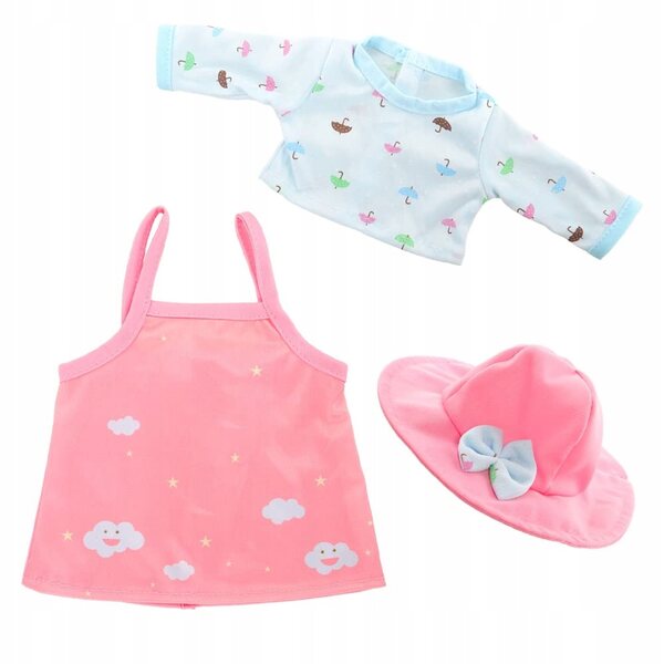 Kleidung für Puppen 35-43 cm Rosa aus weichem Stoff
