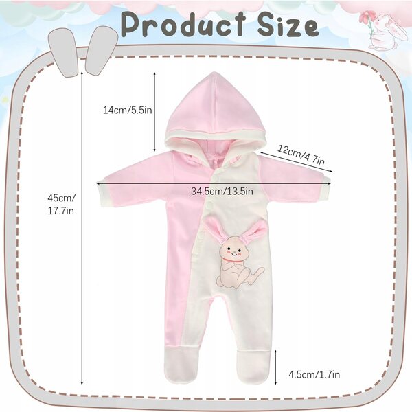 Body für 35–45 cm große Puppen, Stoffkleidung für Neugeborenen-Accessoires