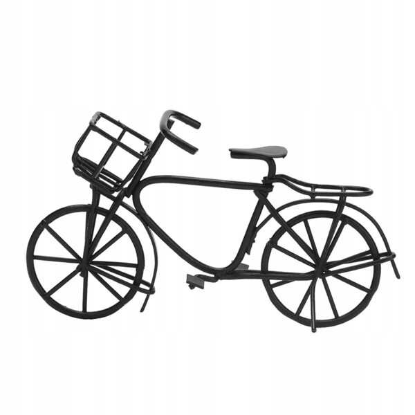 Mini bicicletta in metallo per casa delle bambole 1:12, design realistico e resistente