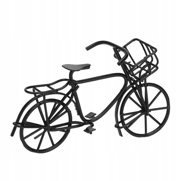 Mini bicicletta in metallo per casa delle bambole 1:12, design realistico e resistente