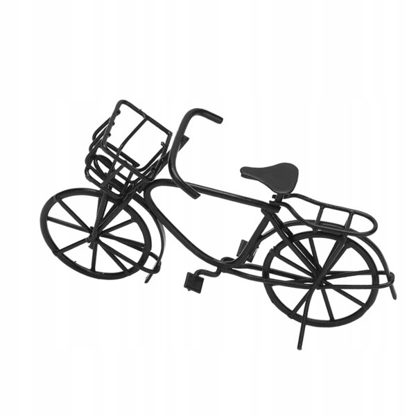 Mini bicicletta in metallo per casa delle bambole 1:12, design realistico e resistente