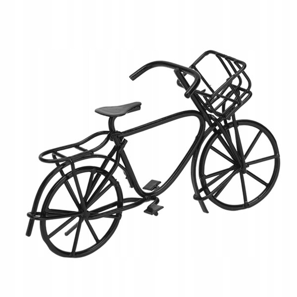 Mini bicicletta in metallo per casa delle bambole 1:12, design realistico e resistente