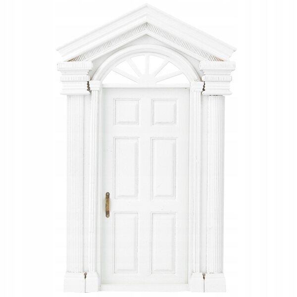 Mini porta in legno bianca per casa delle bambole 1:12 - decorazione e accessorio