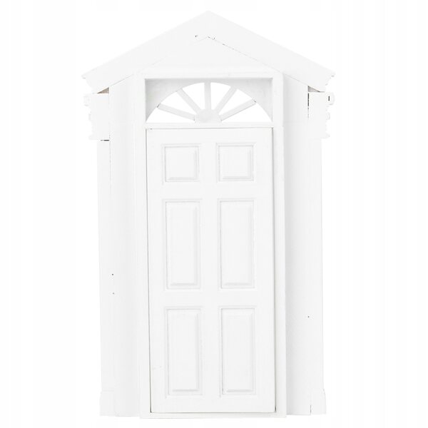 Mini porta in legno bianca per casa delle bambole 1:12 - decorazione e accessorio