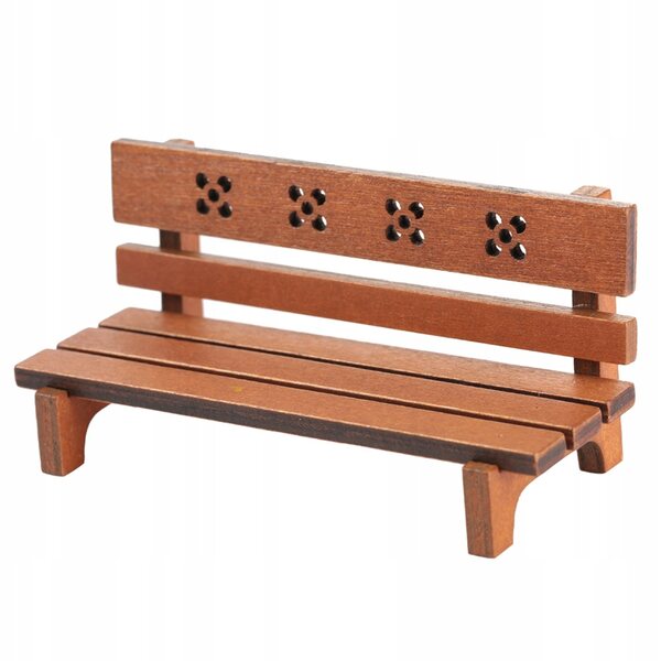 Mini panca in legno per casa delle bambole scala 1:12, colorata e sicura
