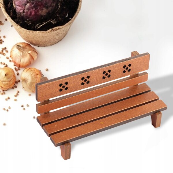 Mini panca in legno per casa delle bambole scala 1:12, colorata e sicura