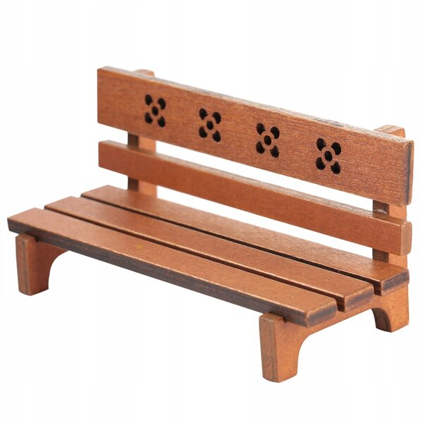 Mini panca in legno per casa delle bambole scala 1:12, colorata e sicura