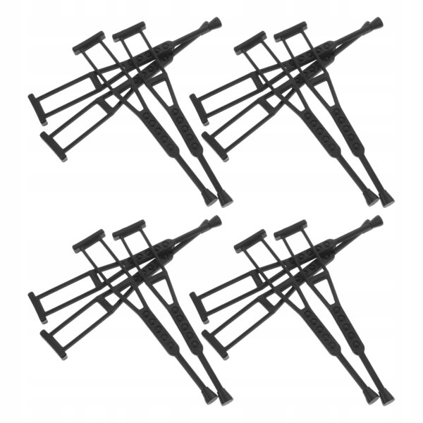 8 Paar realistische Mini-Krücken für Dioramen und Puppenhäuser
