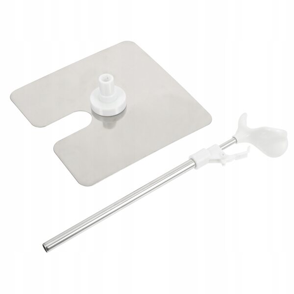 Stativo bianco in acciaio inox per esposizione bambole e action figure