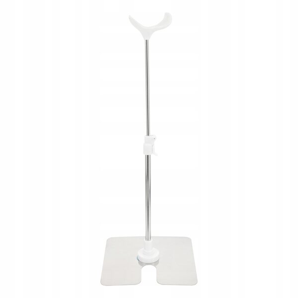 Stativo bianco in acciaio inox per esposizione bambole e action figure
