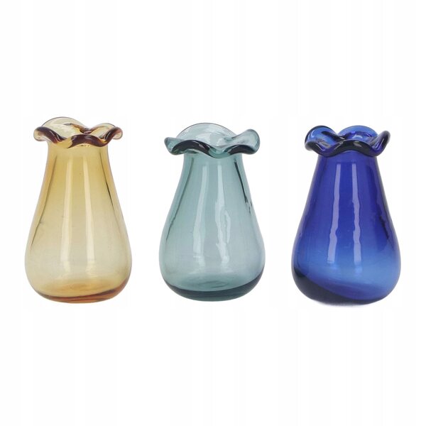Set 3 Mini Vasi in Vetro per Casa delle Bambole Decorativi e Realistici