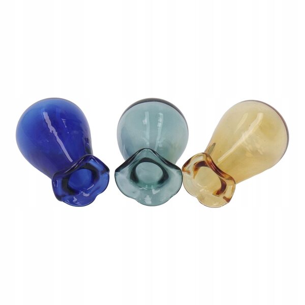 Set 3 Mini Vasi in Vetro per Casa delle Bambole Decorativi e Realistici