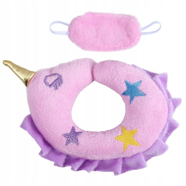 Nackenkissen und Augenmasken-Set für 45 cm große Puppen – dekorative Accessoires