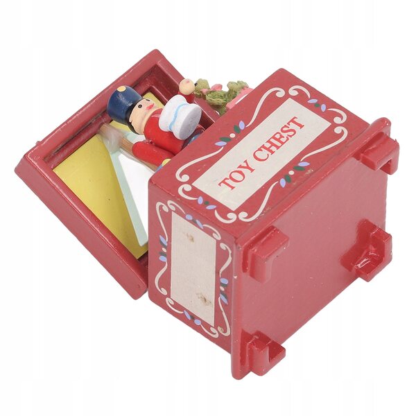 1:12 miniaturowy domek dla lalek mała zabytkowa drewniana skrzynia 6J
