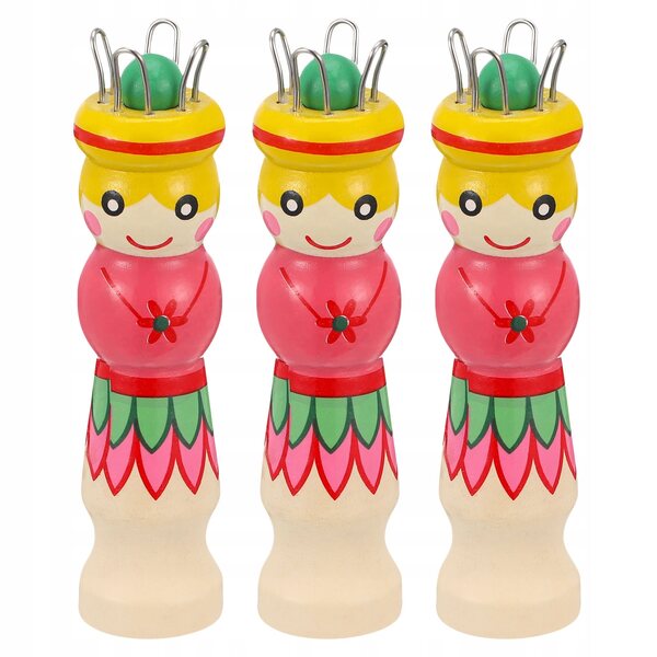 Set 3 Lalline in Legno per Maglia Facile e Creativa - Strumenti per Bambini
