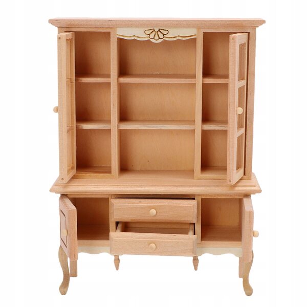 Miniatura mobile per bambole in legno non verniciato scala 1:12, dettaglio realistico