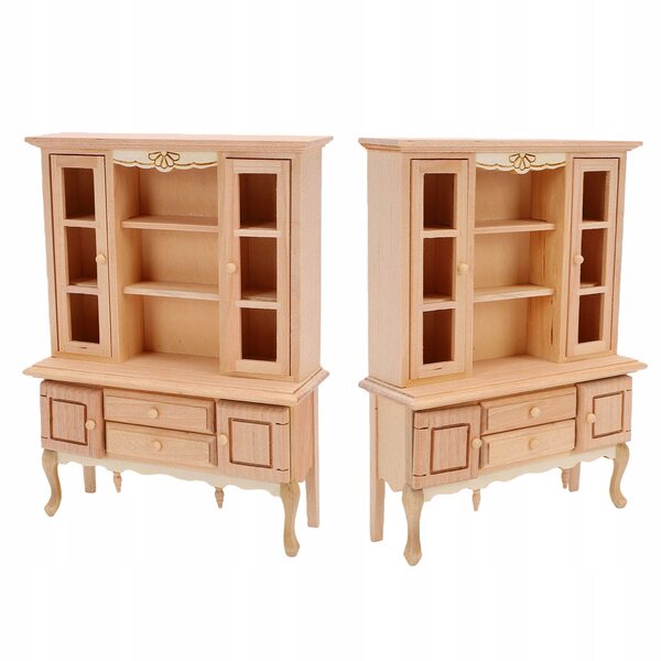 Miniatura mobile per bambole in legno non verniciato scala 1:12, dettaglio realistico