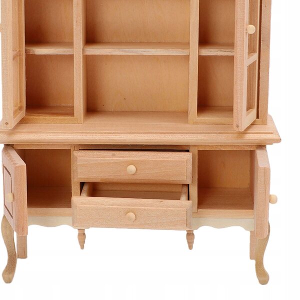 Miniatura mobile per bambole in legno non verniciato scala 1:12, dettaglio realistico