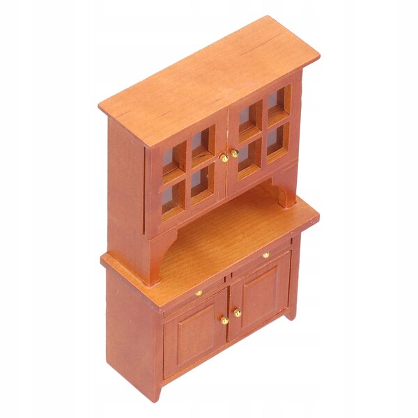 Miniatura Szafka Drewniana 1:12 per Casa delle Bambole, Design Tradizionale