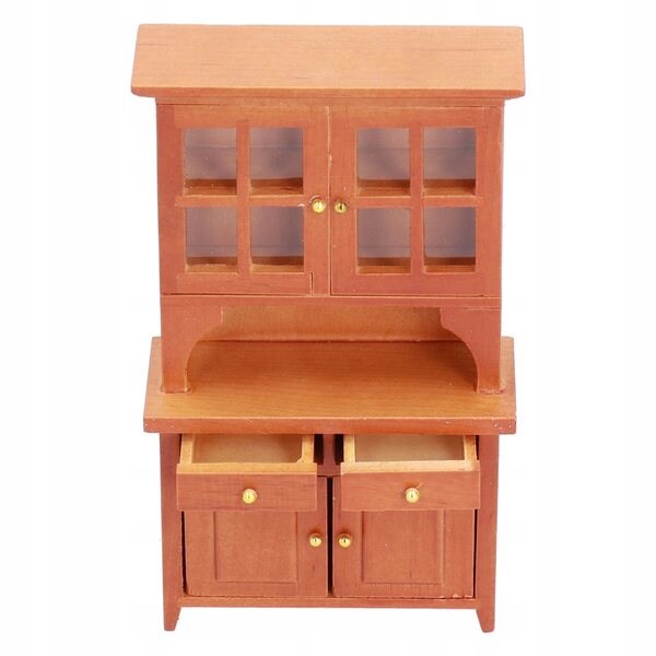Miniatura Szafka Drewniana 1:12 per Casa delle Bambole, Design Tradizionale