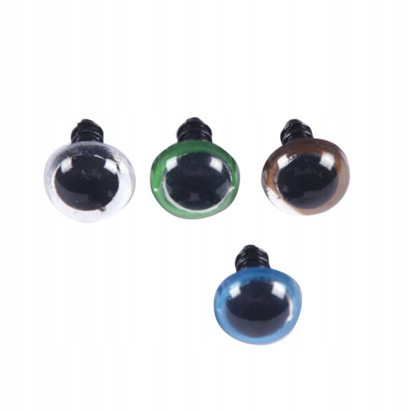 100 bunte Kunststoff-Schutzaugen 10 mm für DIY-Puppen und Plüschtiere