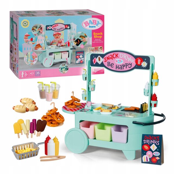 Zapf Creation Sklepik für Puppen mit Geräuschen und 25 Snacks – Spiel für Kinder ab 3 Jahren