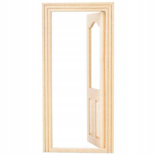 DIY Mini-Holztür für 1:12 Puppenhauszubehör, stilvolle Dekoration