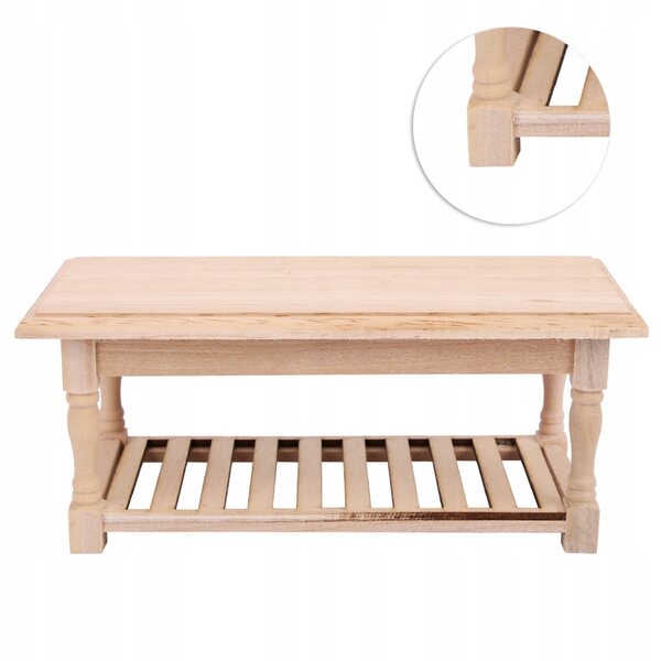 1:12 Miniatur-Holztisch für elegantes und widerstandsfähiges Puppenhaus-Esszimmer