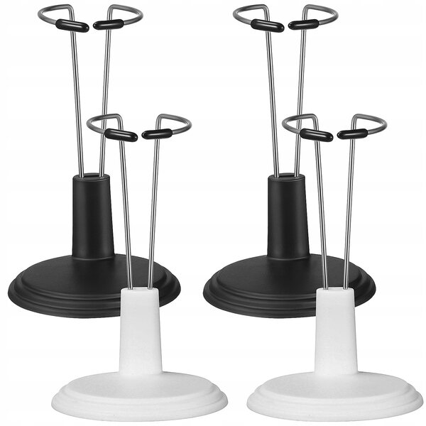 Set di 4 supporti per bambole regolabili per esposizione e conservazione, multicolore