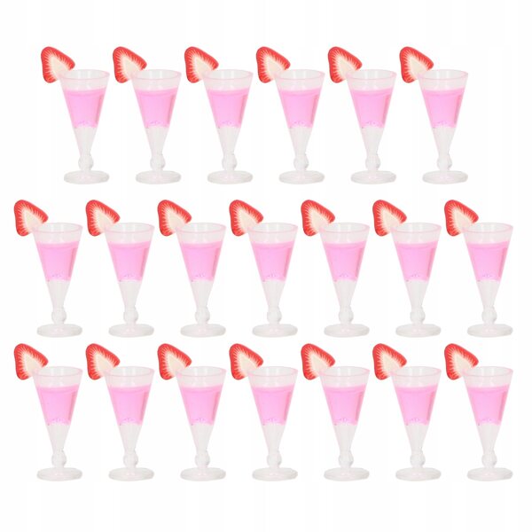 Set 20 Mini Cocktail in Resina per Casa delle Bambole Scala 1:12