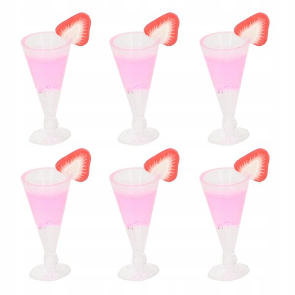 Set 20 Mini Cocktail in Resina per Casa delle Bambole Scala 1:12