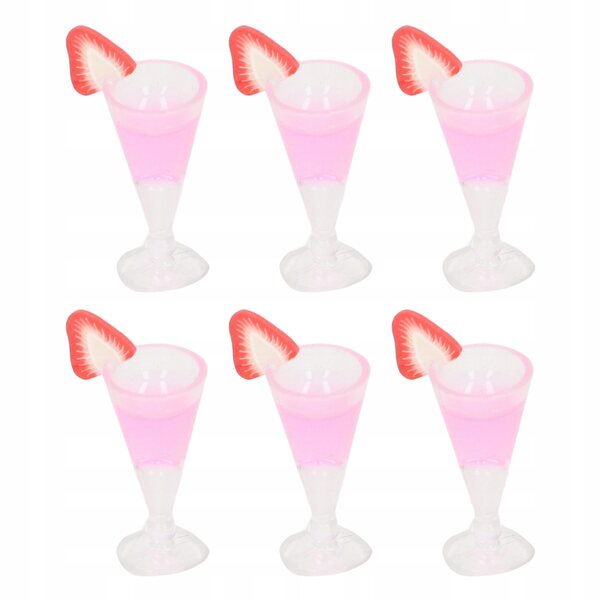 Set 20 Mini Cocktail in Resina per Casa delle Bambole Scala 1:12