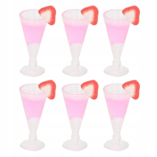 Set 20 Mini Cocktail in Resina per Casa delle Bambole Scala 1:12