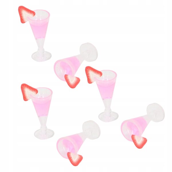 Set 20 Mini Cocktail in Resina per Casa delle Bambole Scala 1:12