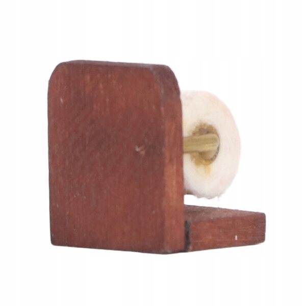 Miniatura 1:12 Dosatore di Rotolo di Carta per Casa delle Bambole in Legno e Metallo