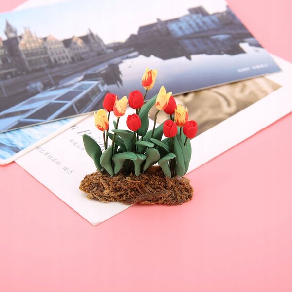 1:12 miniaturowy domek dla lalek kwiatowa dekoracja tulipana 3L