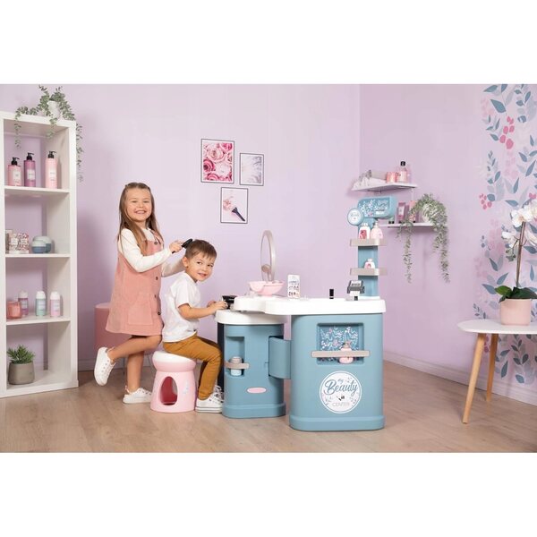3-in-1-Schönheitssalon für Kinder mit Geräuschen, Lichtern und 32 Zubehörteilen