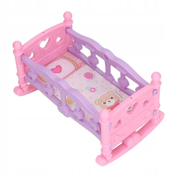 Letto per bambole in scala 1:12, sicuro e decorativo per casa delle bambole